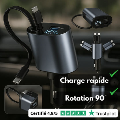 Chargeur Voiture 5-en-1 Puissant → TCHAD